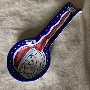 Vintage and very rare Christmas Santa spoon rest